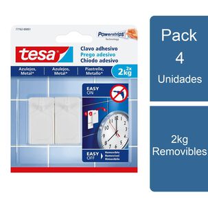 Pack 4x2 Clavos Adhesivos Superficies Lisas 2kg Tesa